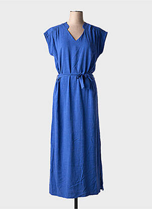 Robe longue manches courtes manches courtes bleu LE PETIT BAIGNEUR femme