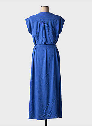 Robe longue manches courtes manches courtes bleu LE PETIT BAIGNEUR femme
