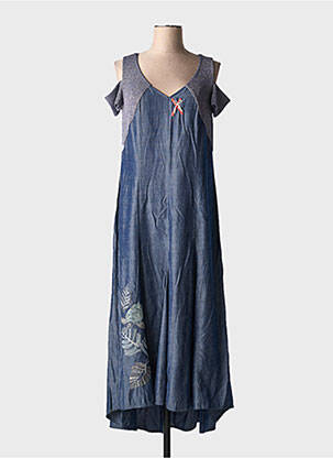 Robe longue manches courtes manches courtes bleu ELISA CAVALETTI femme