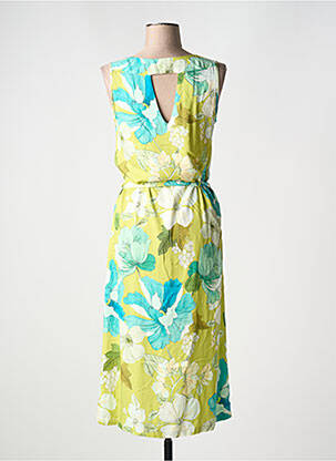 Robe mi-longue imprimé fleurs sans manche vert LE PETIT BAIGNEUR femme
