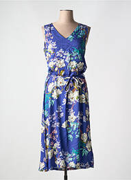 Robe longue imprimé fantaisie sans manche bleu LE PETIT BAIGNEUR femme