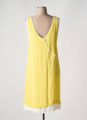 Robe mi-longue coupe fluide fines bretelles jaune ELISA CAVALETTI femme