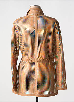 Veste simili cuir coupe cintrée marron RINO & PELLE femme