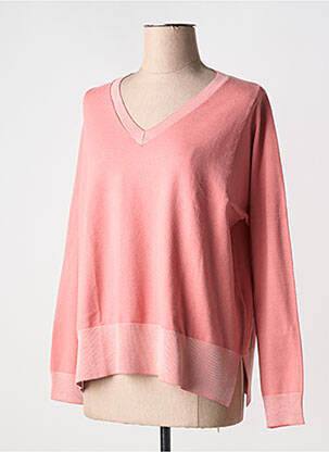 Pull col v manches longues rose DIANA GALLESI femme