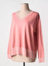 Pull col v manches longues rose DIANA GALLESI femme