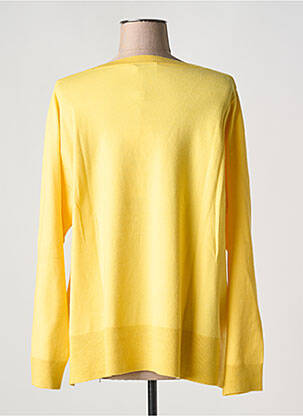 Pull col v manches longues jaune DIANA GALLESI femme