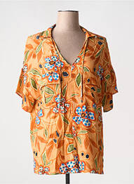 Chemisier manches courtes manches courtes orange DIANA GALLESI femme