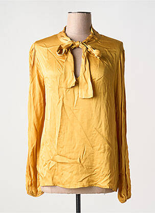 Blouse col rond manches longues or LAUREN VIDAL femme