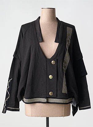 Veste chic col v noir ELISA CAVALETTI femme