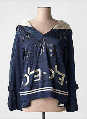 Top imprimé fantaisie manches longues bleu ELISA CAVALETTI femme
