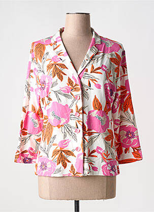 Chemisier coupe cintrée manches longues rose ZILCH femme