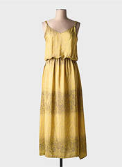 Robe longue jaune LAUREN VIDAL pour femme seconde vue