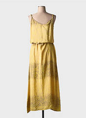 Robe longue jaune LAUREN VIDAL pour femme seconde vue