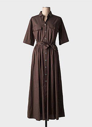 Robe longue marron DIANA GALLESI pour femme