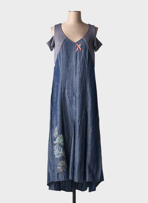 Robe longue manches courtes manches courtes bleu ELISA CAVALETTI femme