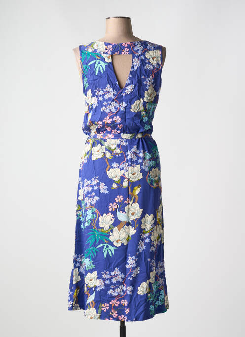 Robe longue imprimé fantaisie sans manche bleu LE PETIT BAIGNEUR femme