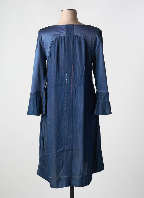 Robe mi-longue manches longues manches longues bleu ELISA CAVALETTI femme