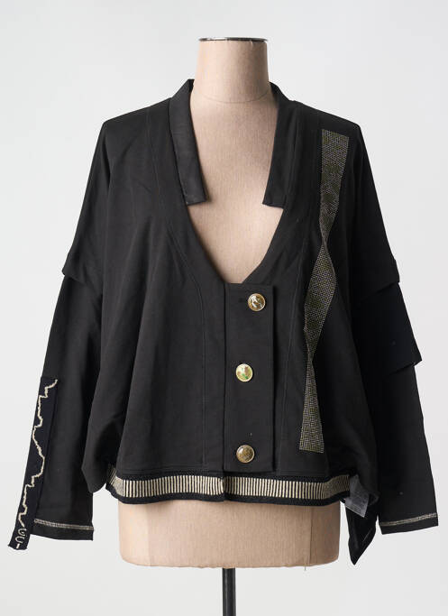 Veste chic col v noir ELISA CAVALETTI femme