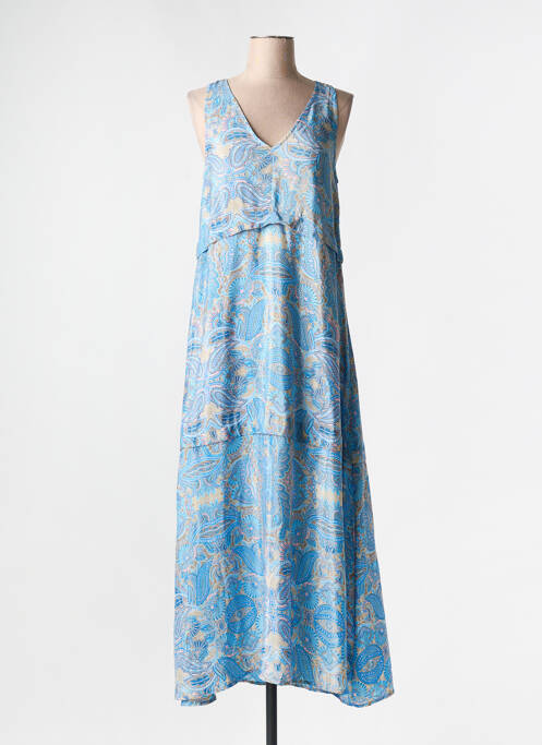 Robe longue bleu LAUREN VIDAL pour femme