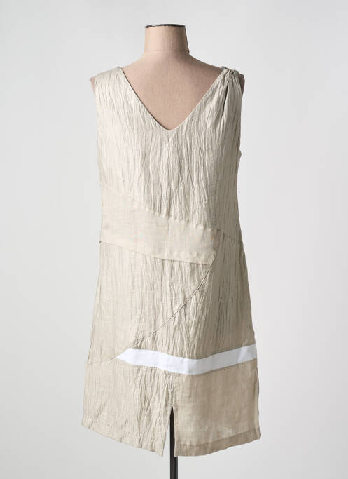 Robe mi-longue beige ELISA CAVALETTI pour femme