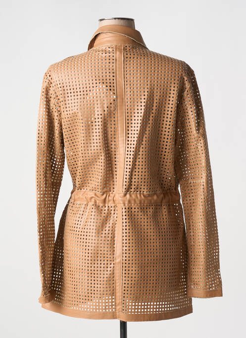 Veste simili cuir marron RINO & PELLE pour femme