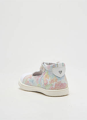 Ballerines impression bout rond blanc LITTLE MARY fille