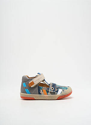 Sandales/nu pieds tissage satiné bout rond gris BABYBOTTE garcon