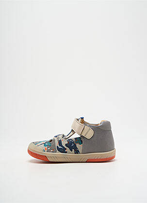 Sandales/nu pieds tissage satiné bout rond gris BABYBOTTE garçon