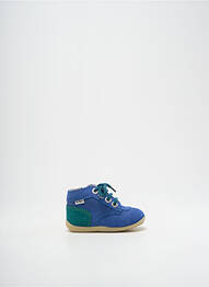 Bottillons fermeture lacets bout rond bleu KICKERS garcon