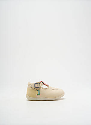 Sandales/nu pieds nubuck bout rond beige KICKERS garçon