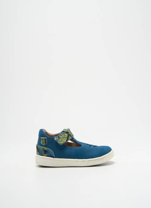 Sandales/nu pieds fermeture scratch bleu ASTER fille
