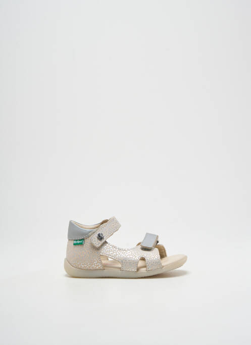 Sandales/Nu pieds argent KICKERS pour fille