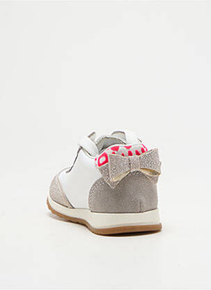 Baskets fermeture lacets bout rond blanc BEBERLIS fille