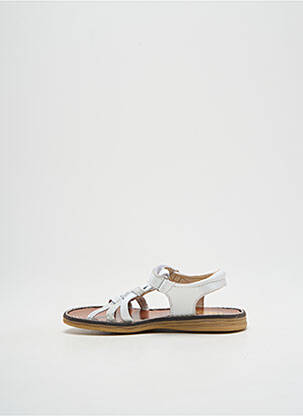 Sandales/nu pieds tissage satiné bout ouvert blanc GBB fille