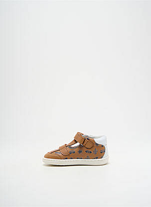 Sandales/nu pieds matière lisse bout rond marron GBB garçon