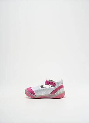 Sandales/nu pieds tissage métallisé bout rond rose GBB fille