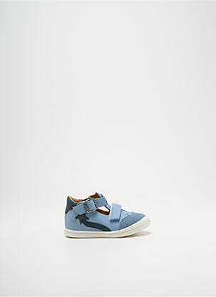 Sandales/nu pieds matière lisse bout rond bleu GBB garcon