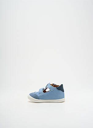 Sandales/nu pieds matière lisse bout rond bleu GBB garçon