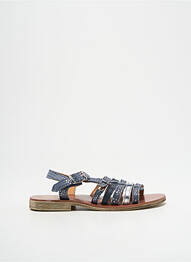 Sandales/nu pieds tissage satiné chiquet bleu GBB fille