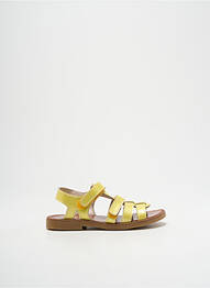 Sandales/nu pieds tissage vernis chiquet jaune GBB fille