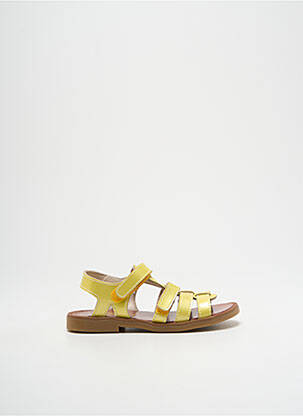 Sandales/nu pieds tissage vernis chiquet jaune GBB fille
