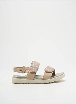 Sandales/nu pieds tissage satiné beige NOËL fille