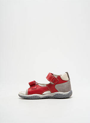 Sandales/nu pieds tissage satiné bout ouvert rouge NOËL garçon