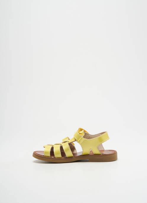 Sandales/Nu pieds jaune GBB pour fille