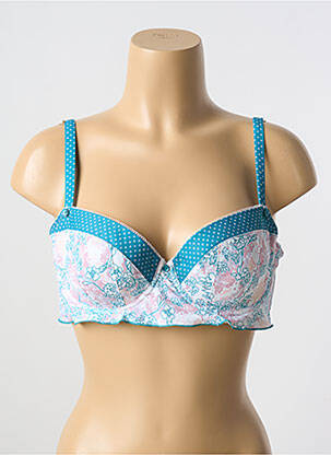Soutien-gorge effet matière satinée haut soutien-gorge emboitant bleu FREYA femme