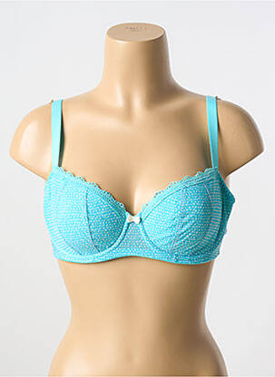 Soutien-gorge effet matière satinée haut soutien-gorge moulé bleu FREYA femme