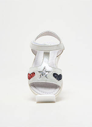 Sandales/nu pieds tissage tissage pailleté bout ouvert argent BELLAMY fille