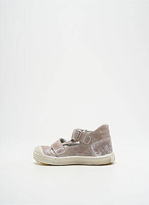 Baskets fermeture scratch bout rond marron BELLAMY garçon