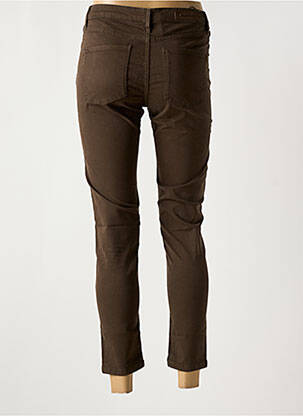 Pantalon 7/8 stretch taille normale marron DENIM STUDIO femme