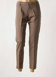 Pantalon 7/8 stretch taille normale marron DENIM STUDIO femme